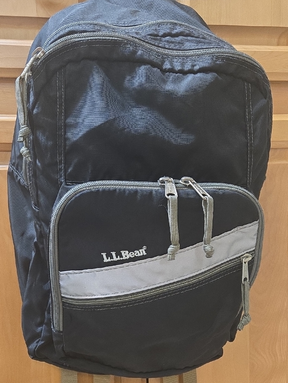 L.L. Bean Black Backpack with Gray Accent